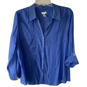 Chico’s size XL Pintuck buttondown shirt size XL